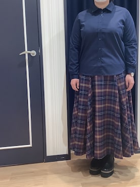 BRICK HOUSE シャツ工房 熊本イオンモール店さん(レディース・153cm)の冬コーディネート