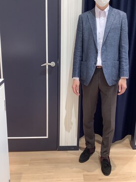 BRICK HOUSE シャツ工房 熊本イオンモール店さん（メンズ・183cm）の春コーディネート