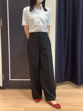 「アイテム（ビジネスシャツ）」を使った、BRICK HOUSE シャツ工房 熊本イオンモール店さん（レディース・155cm）の夏コーディネート