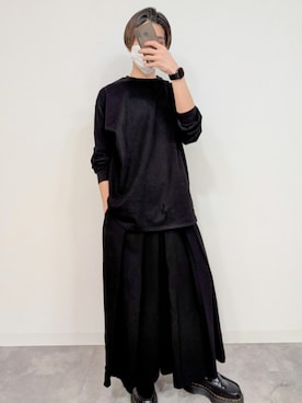 「LAD MUSICIAN（ラッドミュージシャン）のアイテム（パンツ）」を使った、takumiさん（メンズ・172cm）の冬コーディネート