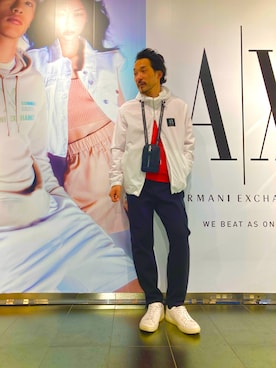 「ナイロンパーカー」｜「アイテム（スウェット）」を使った、yochikoさん（メンズ・178cm）の冬コーディネート