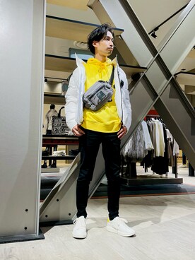 「AXSmiley」｜「アイテム（ジャケット/アウター）」を使った、HANMAさん（メンズ・169cm）の秋コーディネート