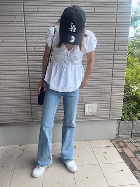 「デニムっていいよね」｜ayamiさん（レディース・161cm）の夏コーディネート