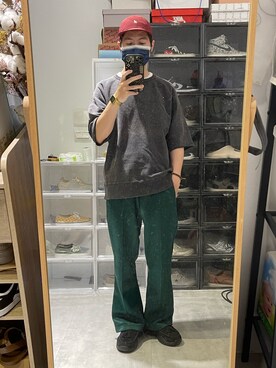 「Gramicci（グラミチ）のアイテム（帽子）」を使った、vitoさん（メンズ・163cm）の夏コーディネート
