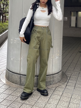 カジュアルパンツ オールマッチ ルーズスタイル モード ダブルクロスパンツ | all item| yori