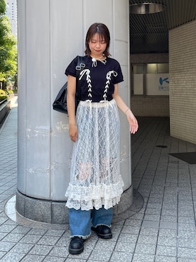 「アイテム（ワンピース/ドレス）」を使った、CHIHARUさん（レディース・170cm）の夏コーディネート