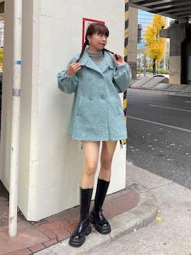 「jouetie（ジュエティ）のアイテム（その他アウター）」を使った、CHIHARUさん（レディース・170cm）の冬コーディネート