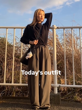 秋本すずかさん（レディース・155cm）の冬コーディネート