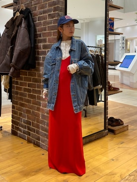 「アイテム（ワンピース/ドレス）」を使った、秋本すずかさん（レディース・155cm）の秋コーディネート