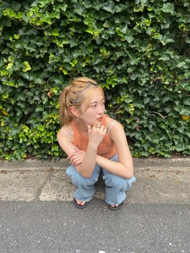 秋本すずかさん（レディース・155cm）の夏コーディネート