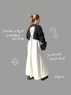 秋本すずかさん（レディース・155cm）の冬コーディネート