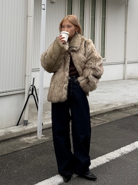 「アイテム（ダウンジャケット/コート）」を使った、秋本すずかさん（レディース・155cm）の秋コーディネート