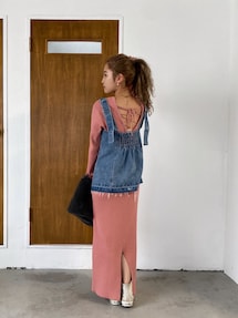 バックレースアップニットワンピース｜アングリッド（Ungrid