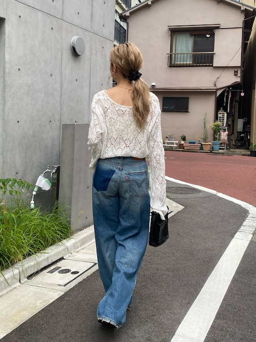 2Way透かし編みルーズニット