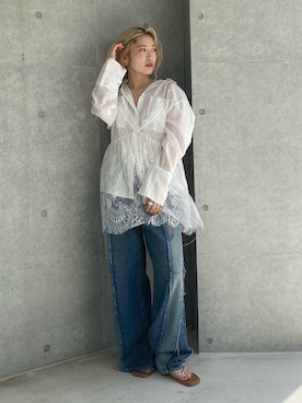 「Ungrid（アングリッド）のアイテム」を使った、秋本すずかさん（レディース・155cm）の夏コーディネート