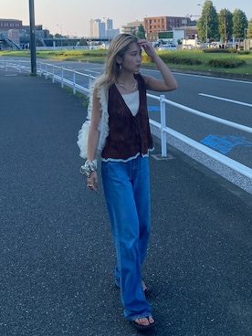 「Ungrid（アングリッド）のアイテム」を使った、秋本すずかさん（レディース・155cm）の夏コーディネート