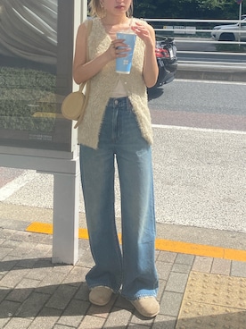 「Levi's（リーバイス）のアイテム」を使った、秋本すずかさん（レディース・155cm）の夏コーディネート