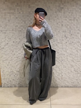 秋本すずかさん（レディース・155cm）の冬コーディネート