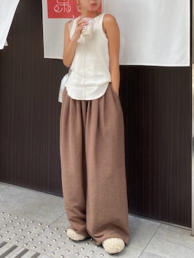 「アイテム（その他シューズ）」を使った、秋本すずかさん（レディース・155cm）の夏コーディネート