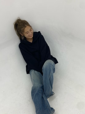 「アイテム（パーカー）」を使った、秋本すずかさん（レディース・155cm）の秋コーディネート