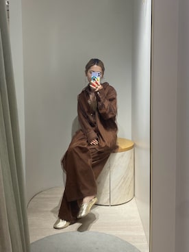 「アイテム（バレエシューズ）」を使った、秋本すずかさん（レディース・155cm）の夏コーディネート