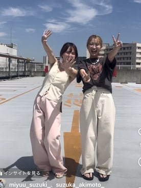 秋本すずかさん（レディース・155cm）の春コーディネート