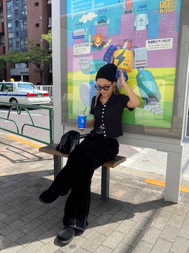 「アイテム（スリッポン）」を使った、秋本すずかさん（レディース・155cm）の秋コーディネート