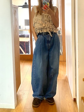 「Ungrid（アングリッド）のアイテム（スニーカー）」を使った、秋本すずかさん（レディース・155cm）の秋コーディネート