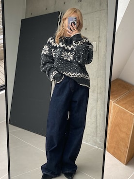 「アイテム（デニムパンツ）」を使った、秋本すずかさん（レディース・155cm）の秋コーディネート