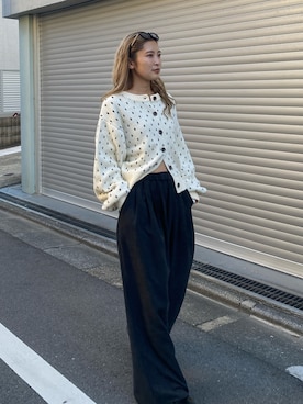 秋本すずかさん（レディース・155cm）の冬コーディネート