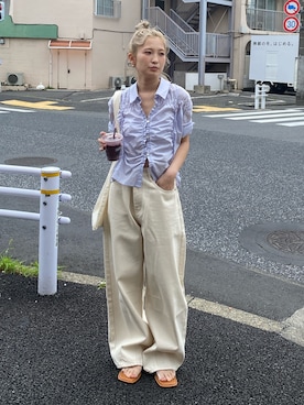 「Ungrid（アングリッド）のアイテム」を使った、秋本すずかさん（レディース・155cm）の夏コーディネート