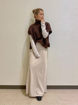 秋本すずかさん（レディース・155cm）の秋コーディネート