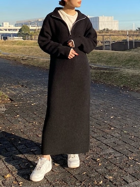 秋本すずかさん(レディース・155cm)の冬コーディネート