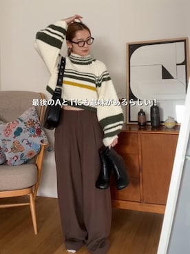 秋本すずかさん(レディース・155cm)の冬コーディネート