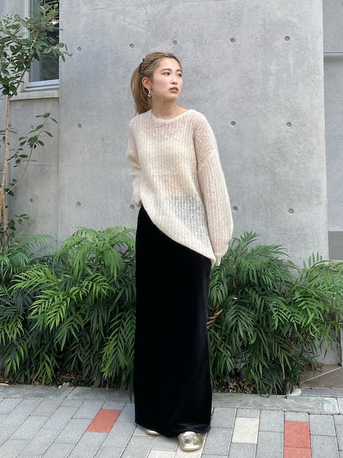 フィットベロアスカート（スカート）｜Ungrid（アングリッド）の
