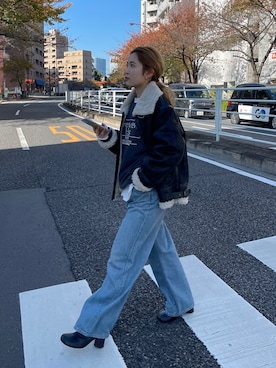 秋本すずかさん（レディース・155cm）の冬コーディネート