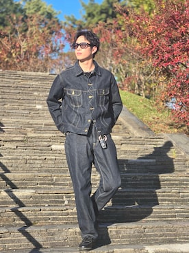 「Lee（リー）のアイテム」を使った、ほまちゃんさん（メンズ・176cm）の秋コーディネート