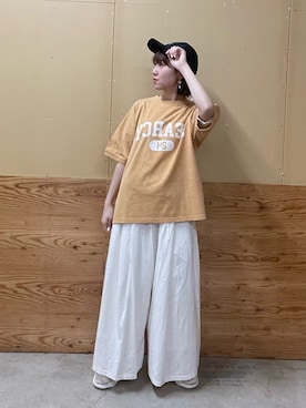 「サマンサ モスモス(Samansa Mos2)」｜「アイテム（キャップ）」を使った、りりさん（レディース・156cm）の春コーディネート