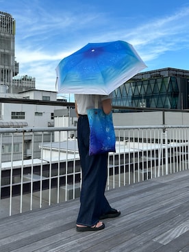 「アイテム（折りたたみ傘）」を使った、azukodaさん（レディース・161cm）の夏コーディネート