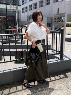「NICE CLAUP（ナイスクラップ）のアイテム」を使った、azukodaさん（レディース・161cm）の夏コーディネート