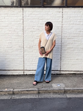 「NICE CLAUP（ナイスクラップ）のアイテム」を使った、azukodaさん（レディース・161cm）の夏コーディネート