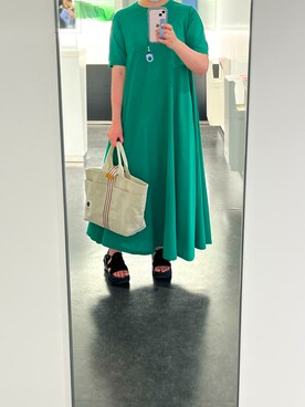 「BEAMS BOY（ビームスボーイ）のアイテム（ワンピース）」を使った、puccaさん（レディース・159cm）の夏コーディネート