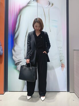 「armaniexchange」｜「アイテム（パンプス）」を使った、TTmmさん（レディース・163cm）の春コーディネート