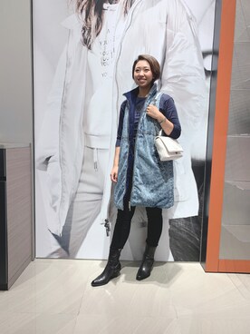 「リバーシブル」｜「アイテム（ダウンベスト）」を使った、TTmmさん（レディース・163cm）の秋コーディネート