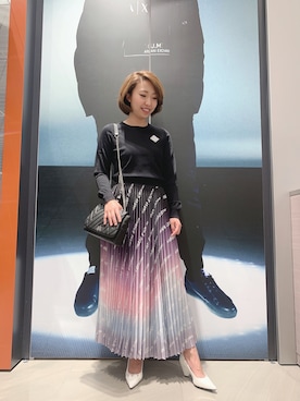 「armaniexchange」｜「アイテム（パンプス）」を使った、TTmmさん（レディース・163cm）の冬コーディネート