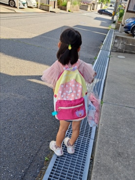 「アイテム（バッグ）」を使った、もち米さん（キッズ・110cm）の夏コーディネート