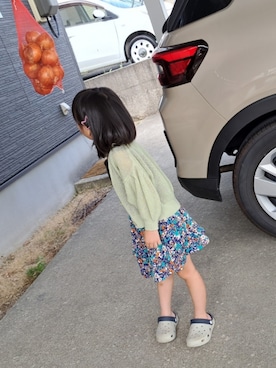 「玉ねぎ気になるw」｜もち米さん（キッズ・110cm）の夏コーディネート