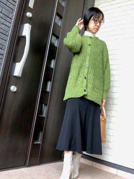 「DRESKIP（ドレスキップ）のアイテム（ブーツ）」を使った、やま家さん（レディース・152cm）の秋コーディネート