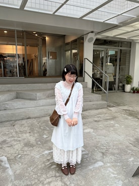 「VINTAGE（ヴィンテージ）のアイテム（ワンピース/ドレス）」を使った、MAHOさん（レディース・156cm）の夏コーディネート
