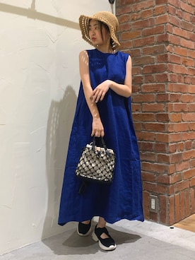「ニコアンド」｜「アイテム（ワンピース）」を使った、neneさん（レディース・150cm）の春コーディネート